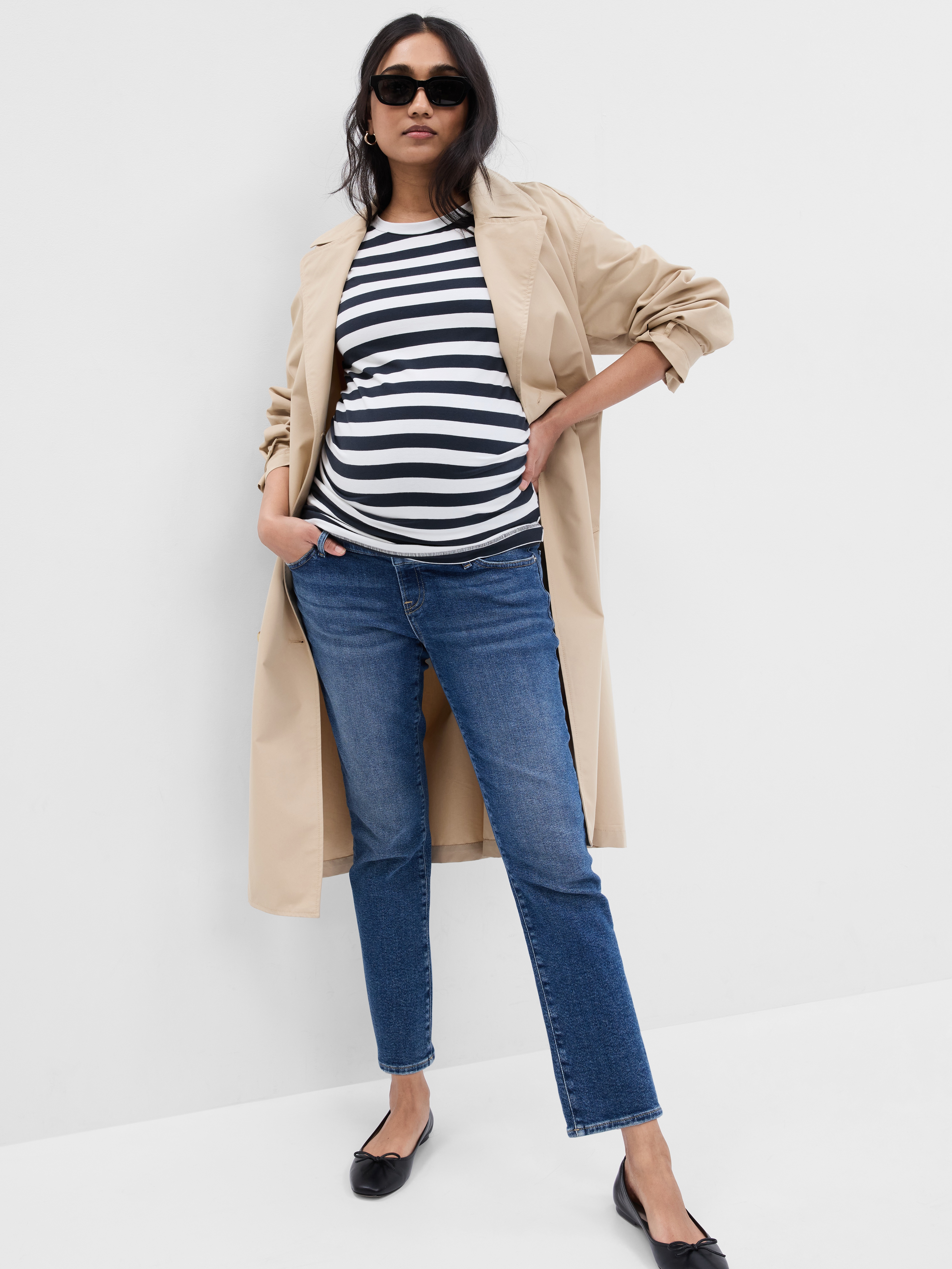 Maternity Full-Panel Vintage Slim Jeans