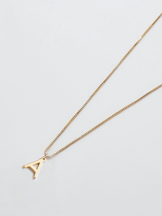 Image number 1 showing, Gold Dainty Initial Necklace