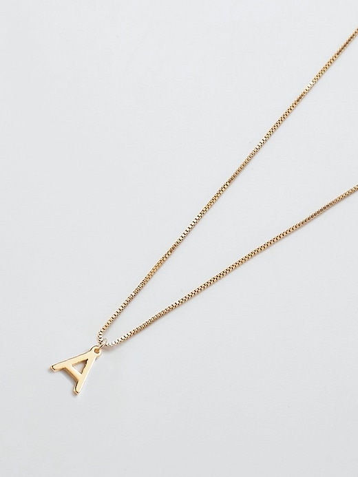 Image number 2 showing, Gold Dainty Initial Necklace