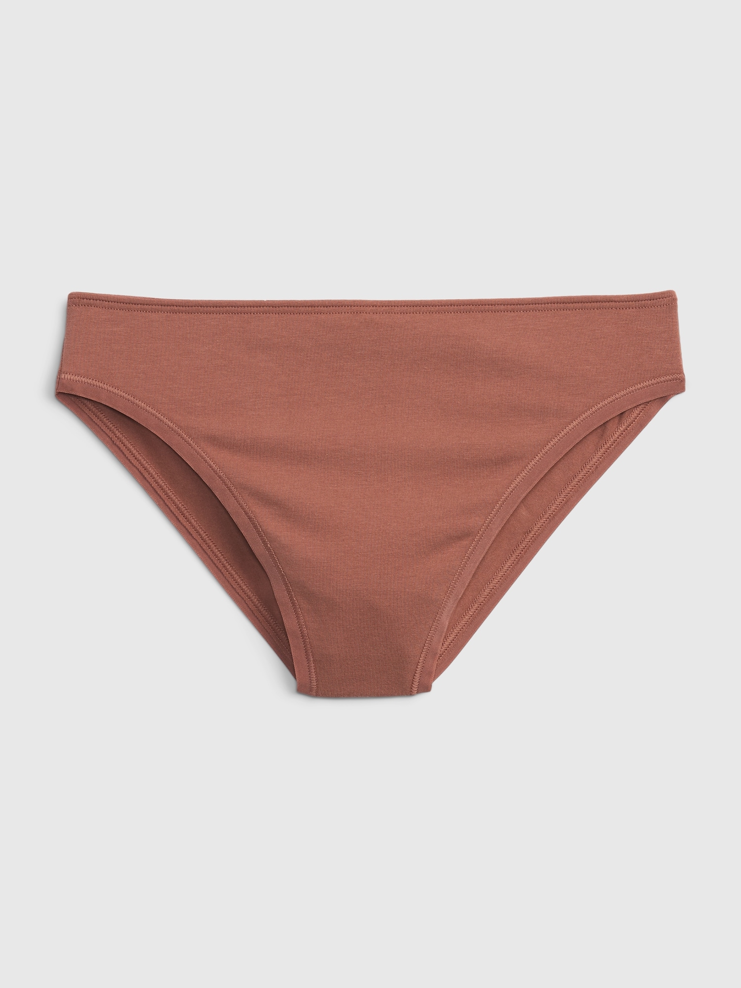 Gap Organic Mid Rise Stretch Cotton Bikini brown. 1