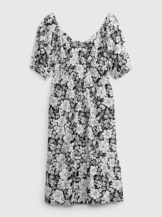 Image number 6 showing, Puff Sleeve Metallic Floral Midi Dress