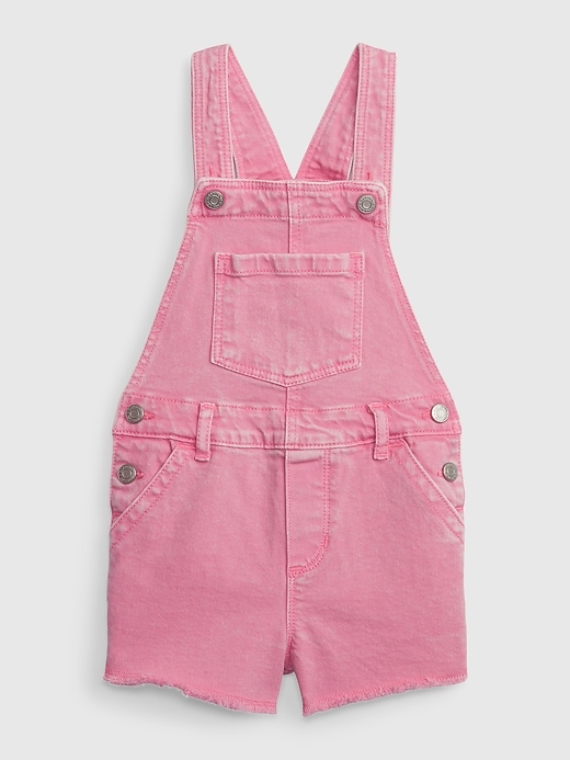 Image number 1 showing, Toddler Denim Shortalls with Washwell