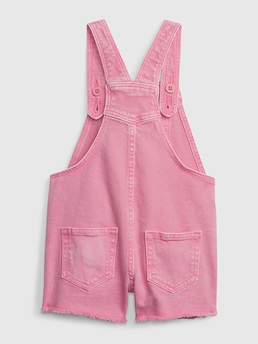 Image number 2 showing, Toddler Denim Shortalls with Washwell