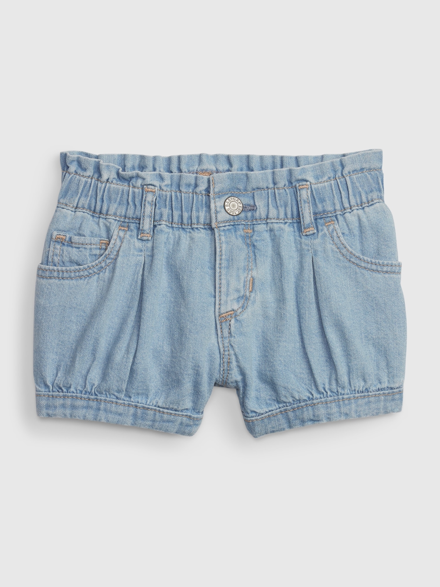 Baby Shorts Blue Cotton Denim