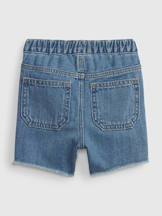 2 of 8 showing, with the color medium wash of product Baby Organic Cotton Utility Denim Shorts