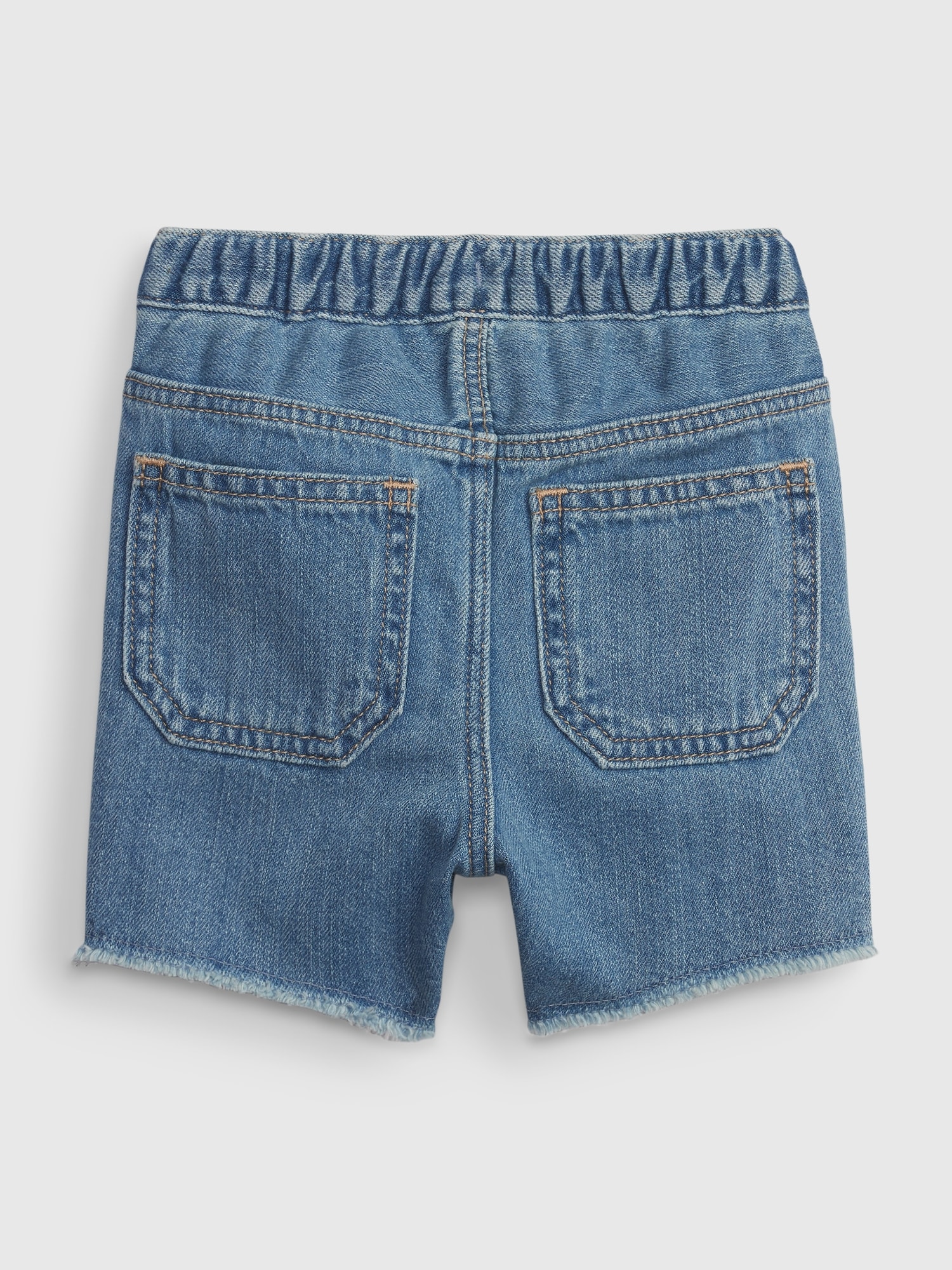 Baby Organic Cotton Utility Denim Shorts Gap