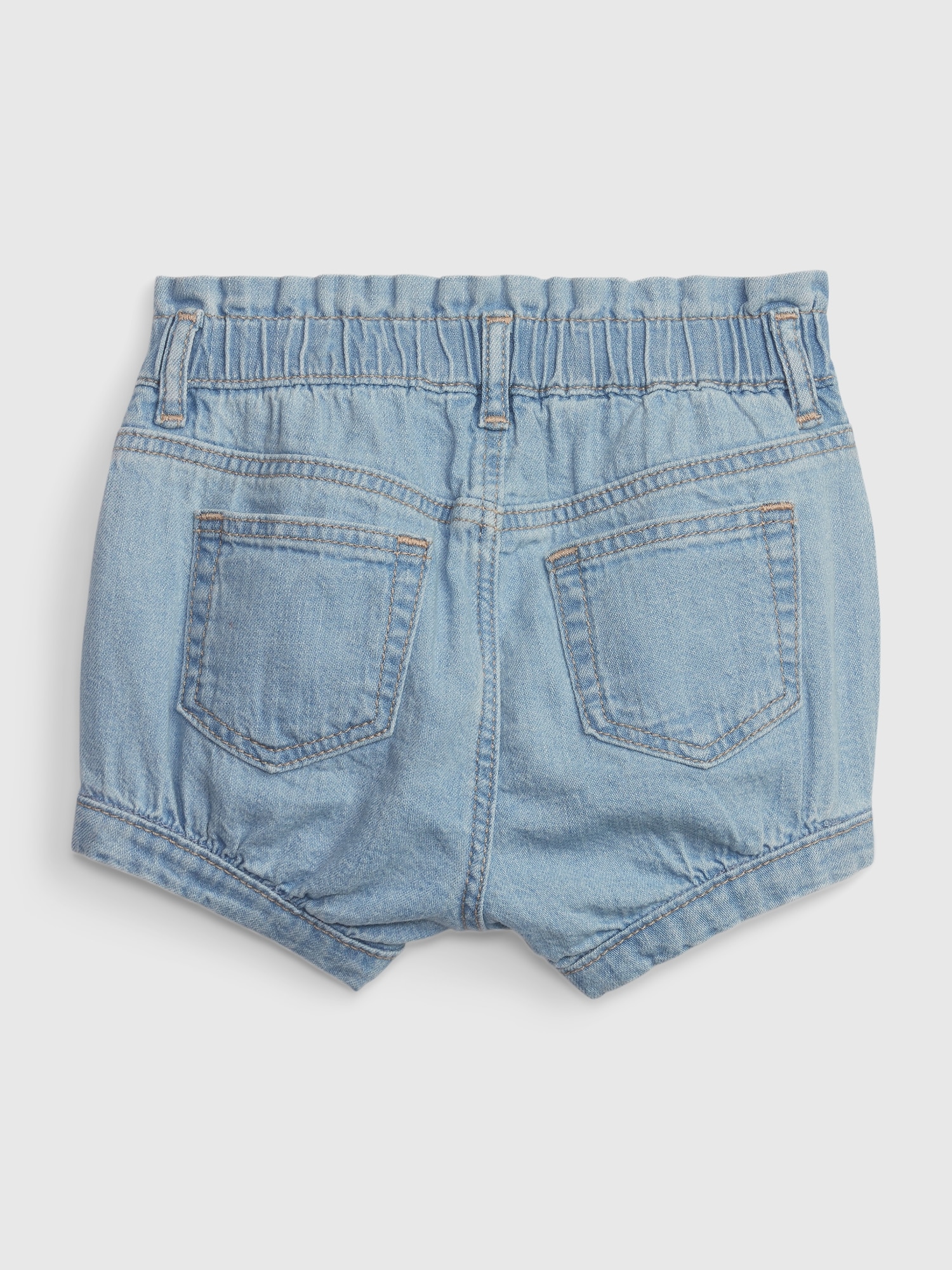 Baby 100% Organic Cotton Bubble Denim Shorts with Washwell | Gap