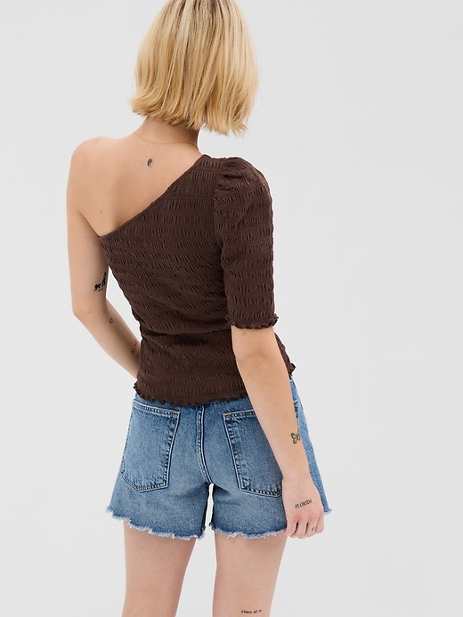 Image number 2 showing, Smocked One-Shoulder Top