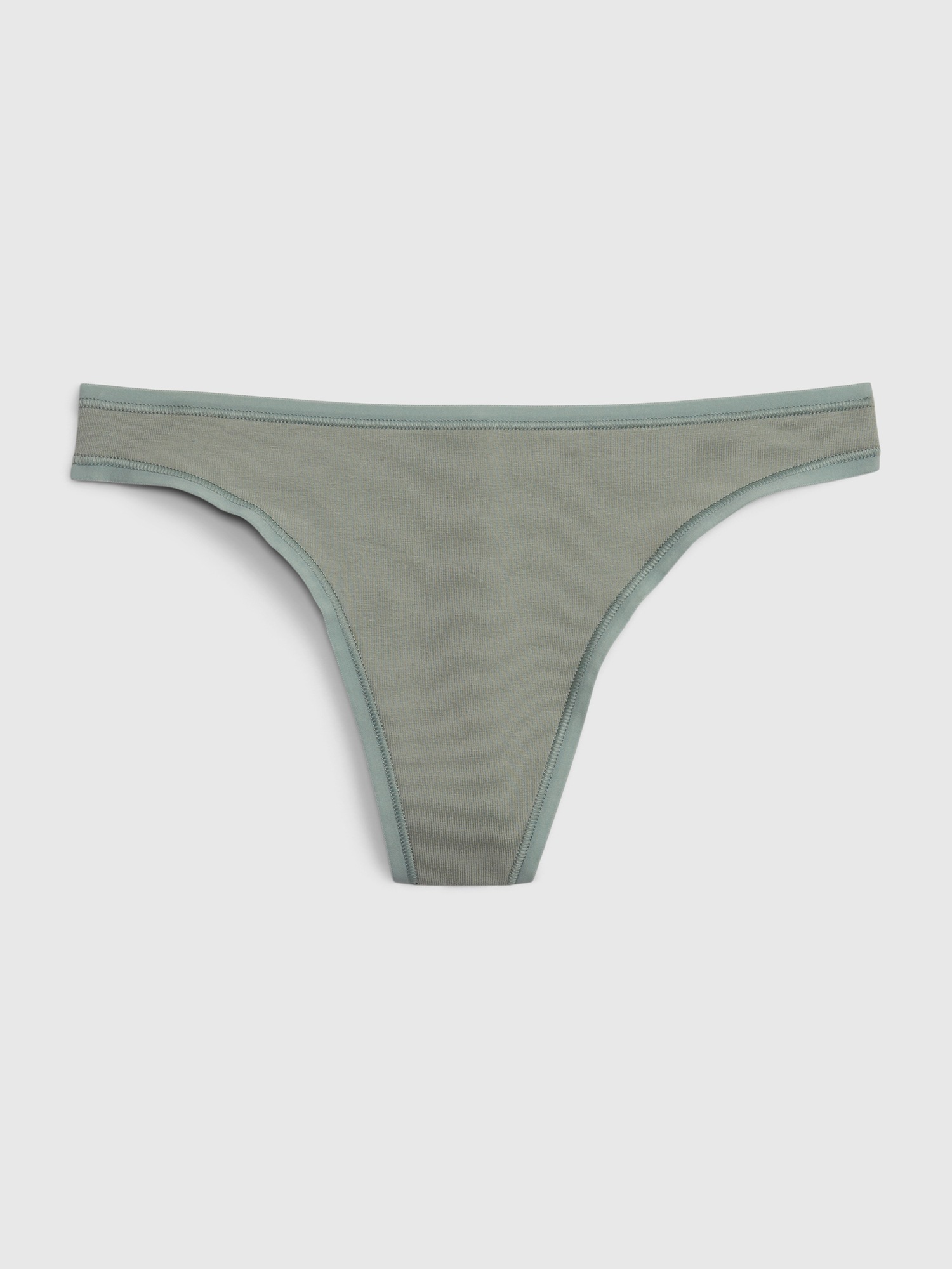 Gap Organic Stretch Cotton Thong green. 1