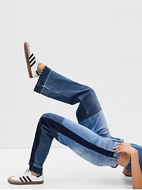 View large product image 3 of 4. PROJECT GAP Low Rise Patchwork Baggy Jeans with Washwell