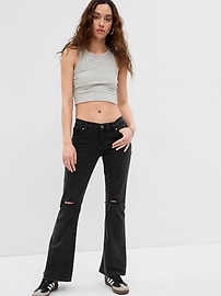 View large product image 3 of 4. PROJECT GAP Low Rise Y2K Flare Jeans with Washwell