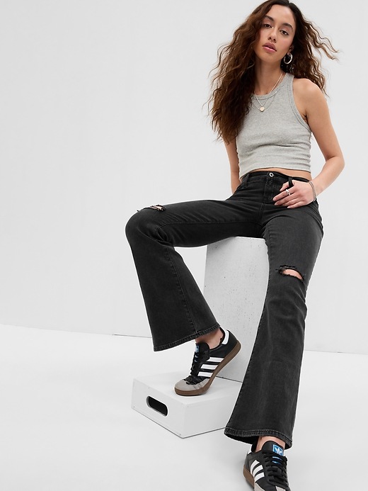 View large product image 1 of 4. Low Rise Y2K Flare Jeans