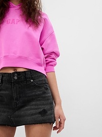 View large product image 3 of 4. Low Rise Denim Mini Skirt