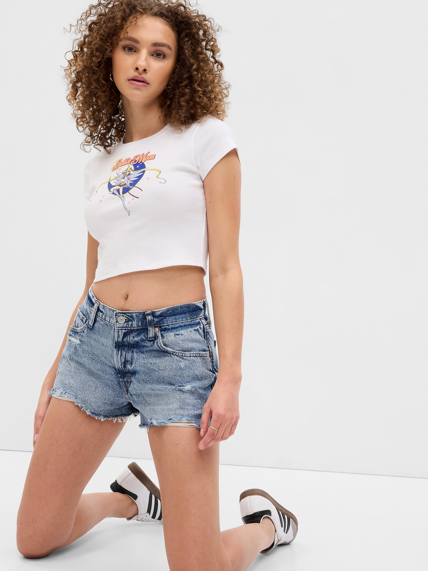 2" Low Rise Denim Beach Shorts Gap