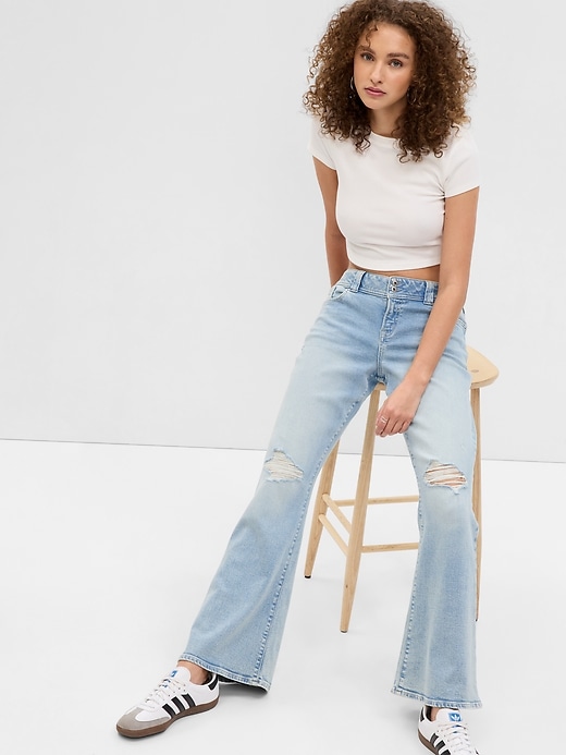 View large product image 1 of 4. PROJECT GAP Low Rise Y2K Flare Jeans with Washwell