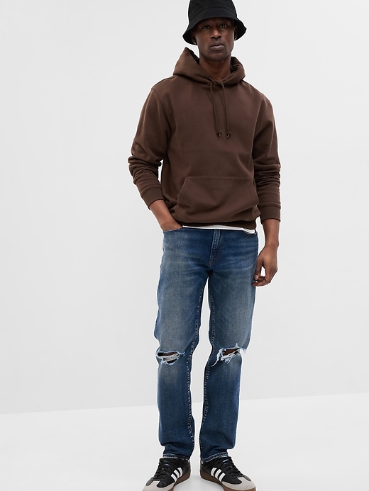 1 of 8 showing, with the color dark wash of product Straight Jeans in GapFlex with Washwell