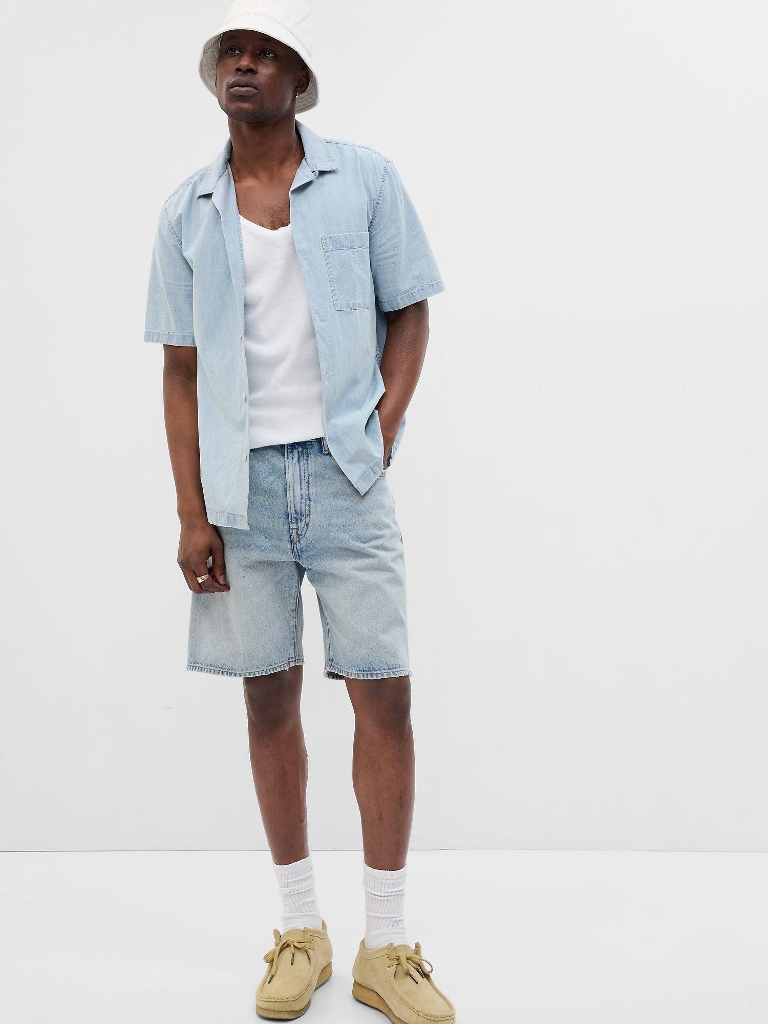 90s Loose Denim Shorts with Washwell