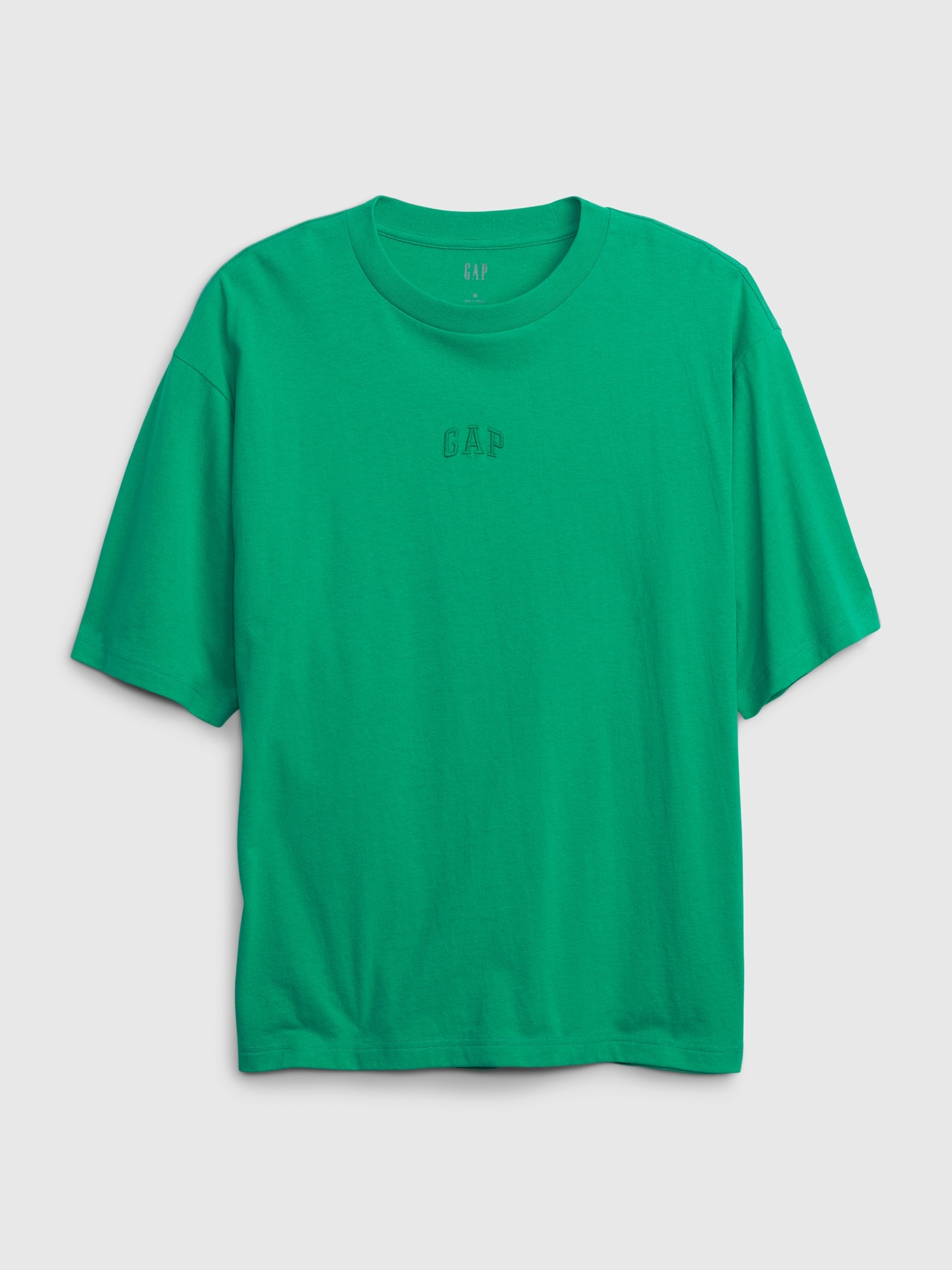 Gap Heavyweight Relaxed Gap Logo T-Shirt green. 1