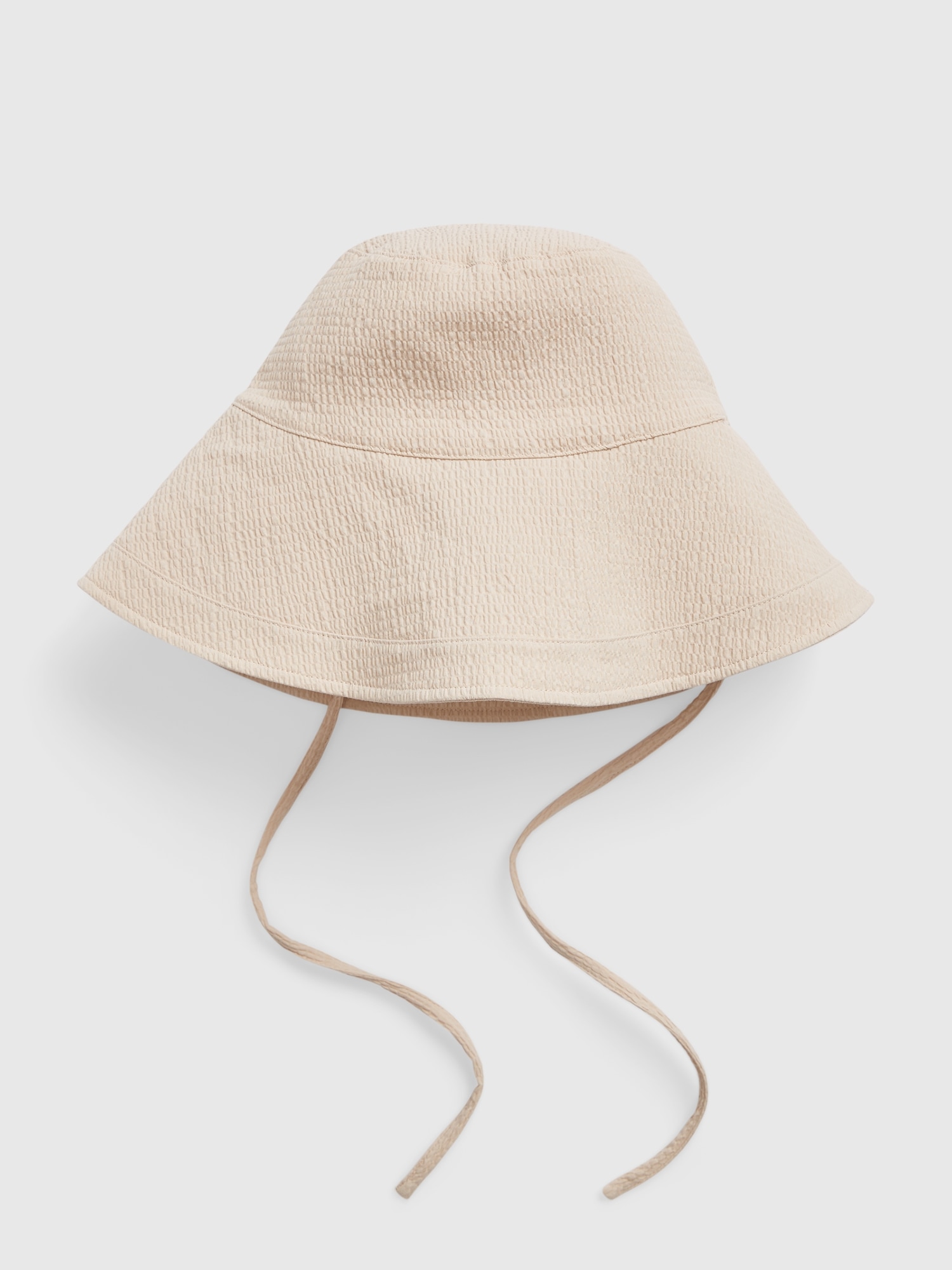 Gap Seersucker Bucket Hat beige. 1