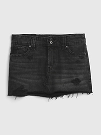 View large product image 4 of 4. PROJECT GAP Low Rise Denim Mini Skirt with Washwell