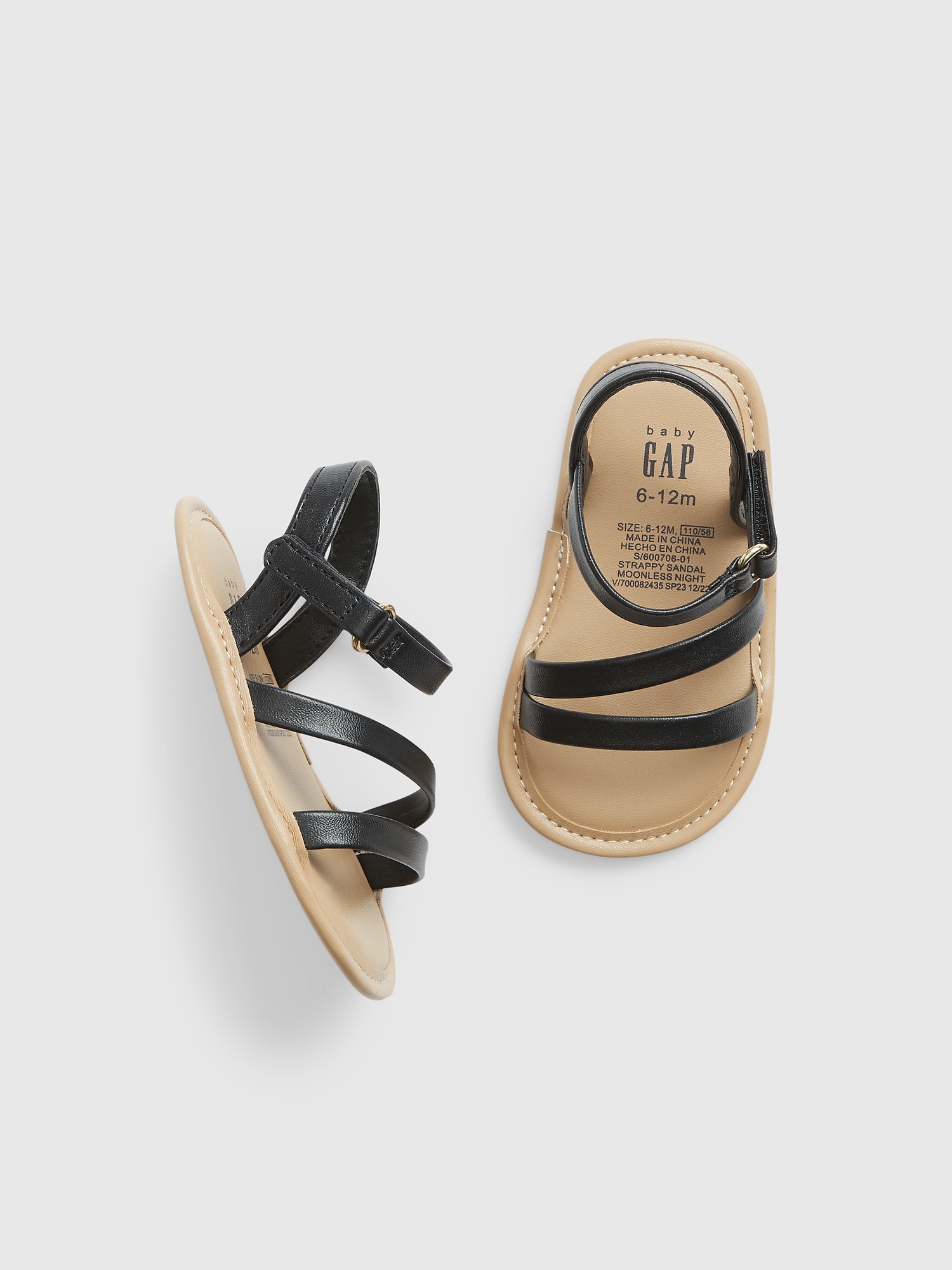 Gap Baby Strappy Sandals In Black