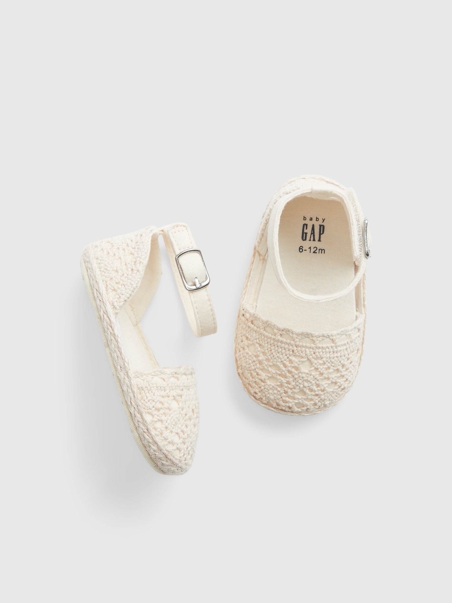 Gap Baby Crochet Espadrilles brown. 1