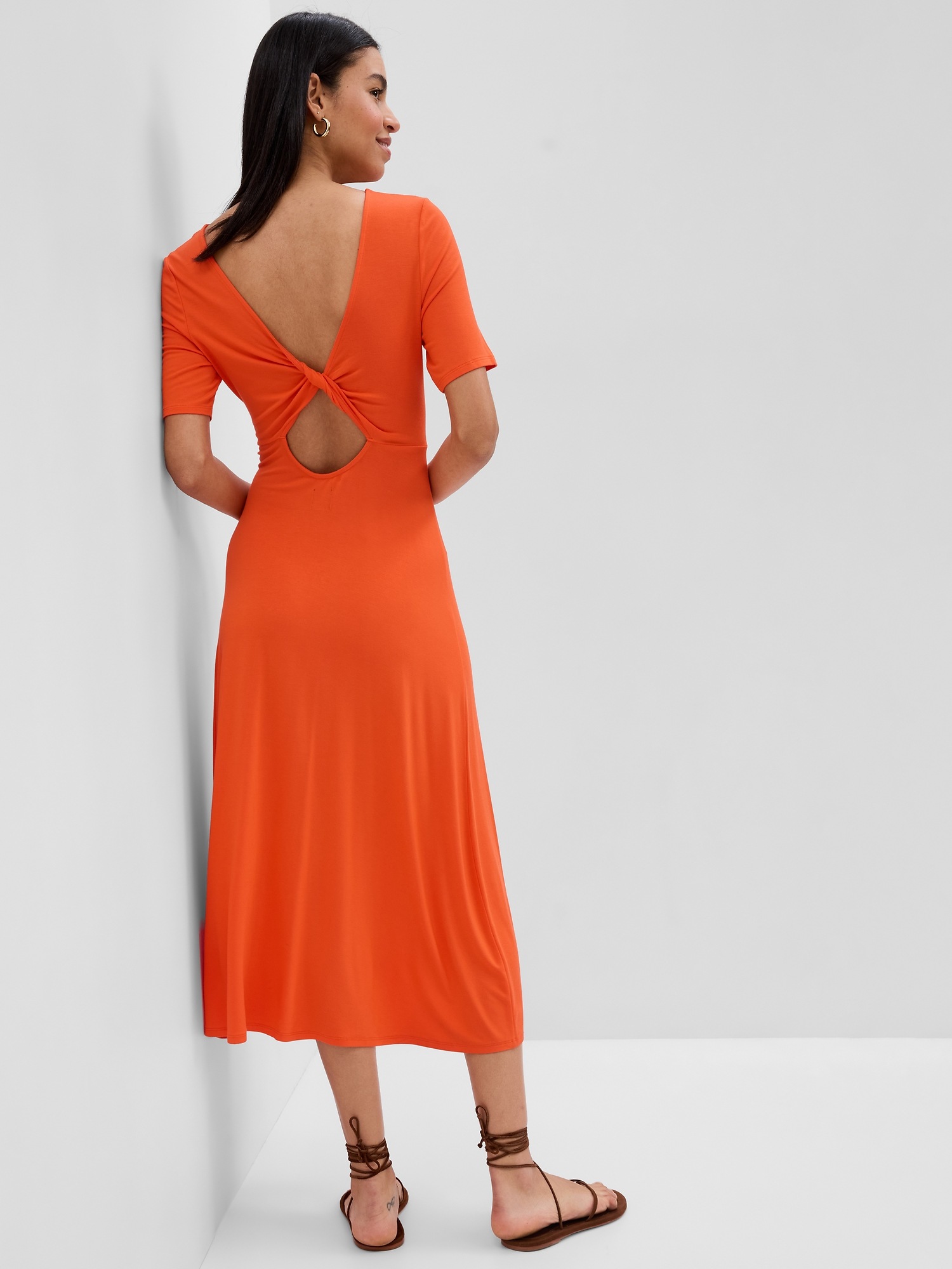 Cutout Maxi T Shirt Dress Gap