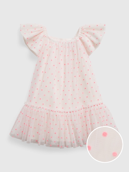 Image number 1 showing, Baby Flutter Sleeve Tulle Dress