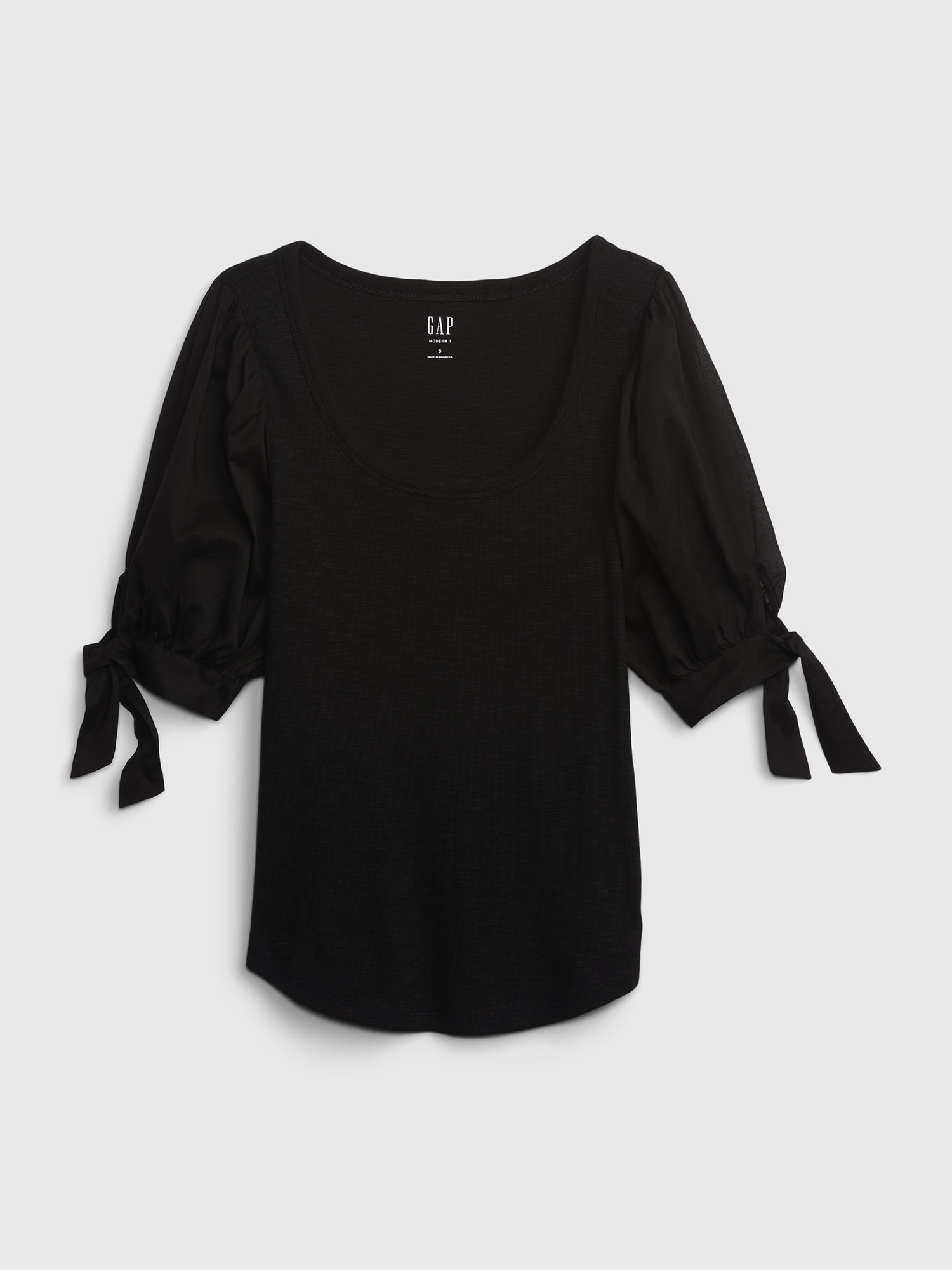 Essential Rib Puff Sleeve Top Gap