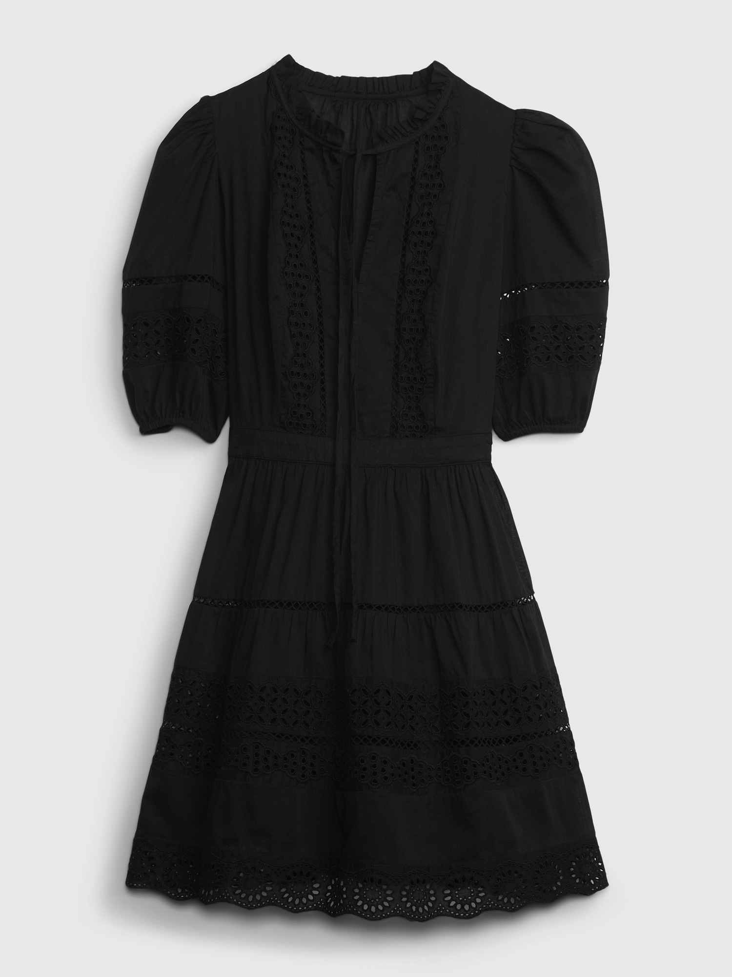 Puff Sleeve Lace Mini Dress Gap