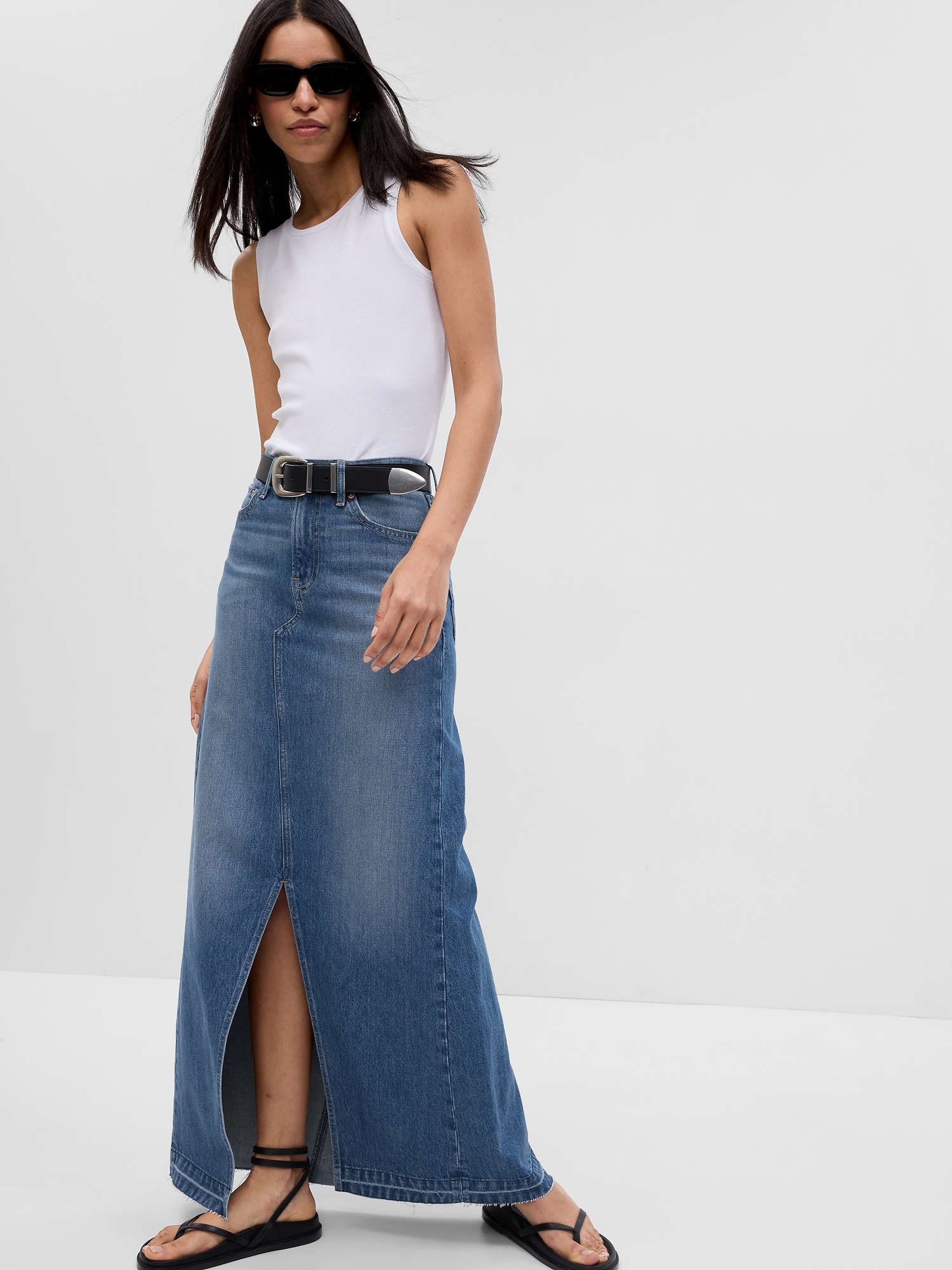 Denim Maxi Skirt