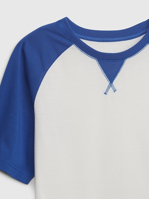 2 of 8 showing, with the color new off white of product Kids Recycled Raglan PJ Top