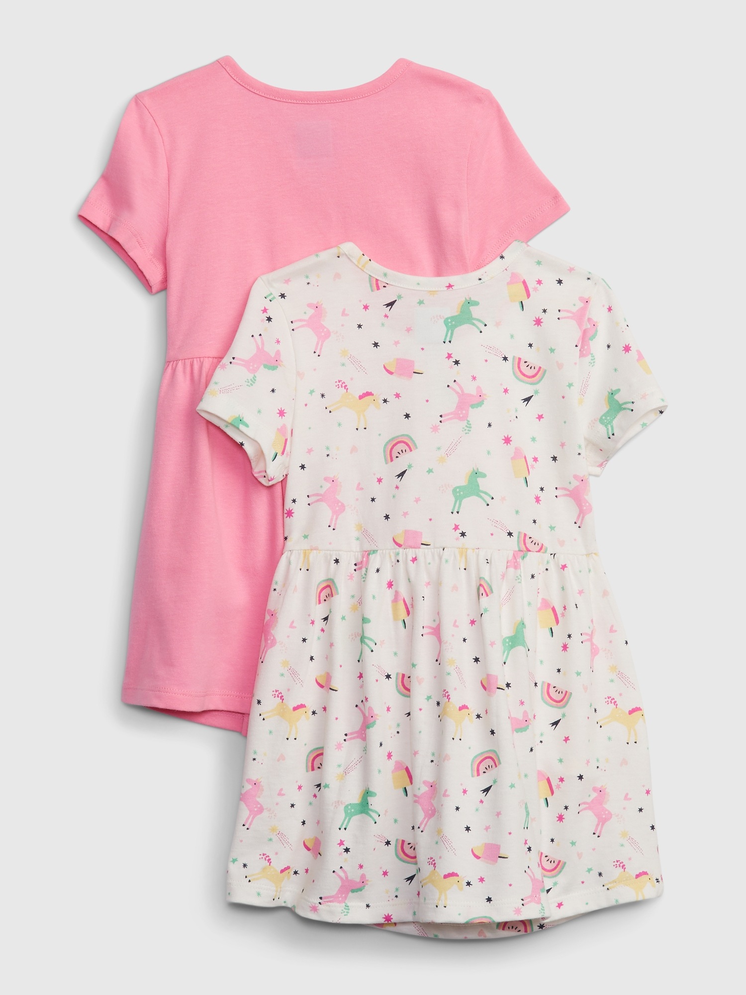 Toddler 100 Organic Cotton Mix and Match Skater Dress (2Pack) Gap