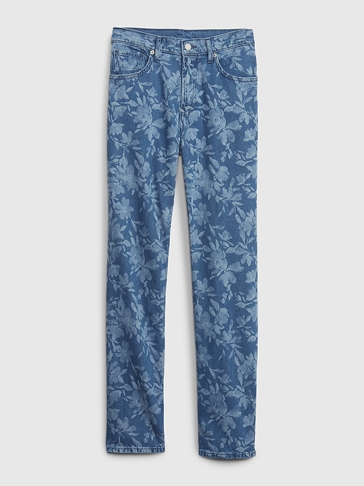 Image number 6 showing, Mid Rise Organic Cotton Floral Print '90s Loose Jeans with Washwell