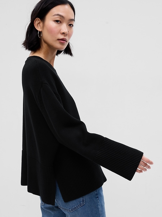 Image number 2 showing, 24/7 Split-Hem Crewneck Sweater