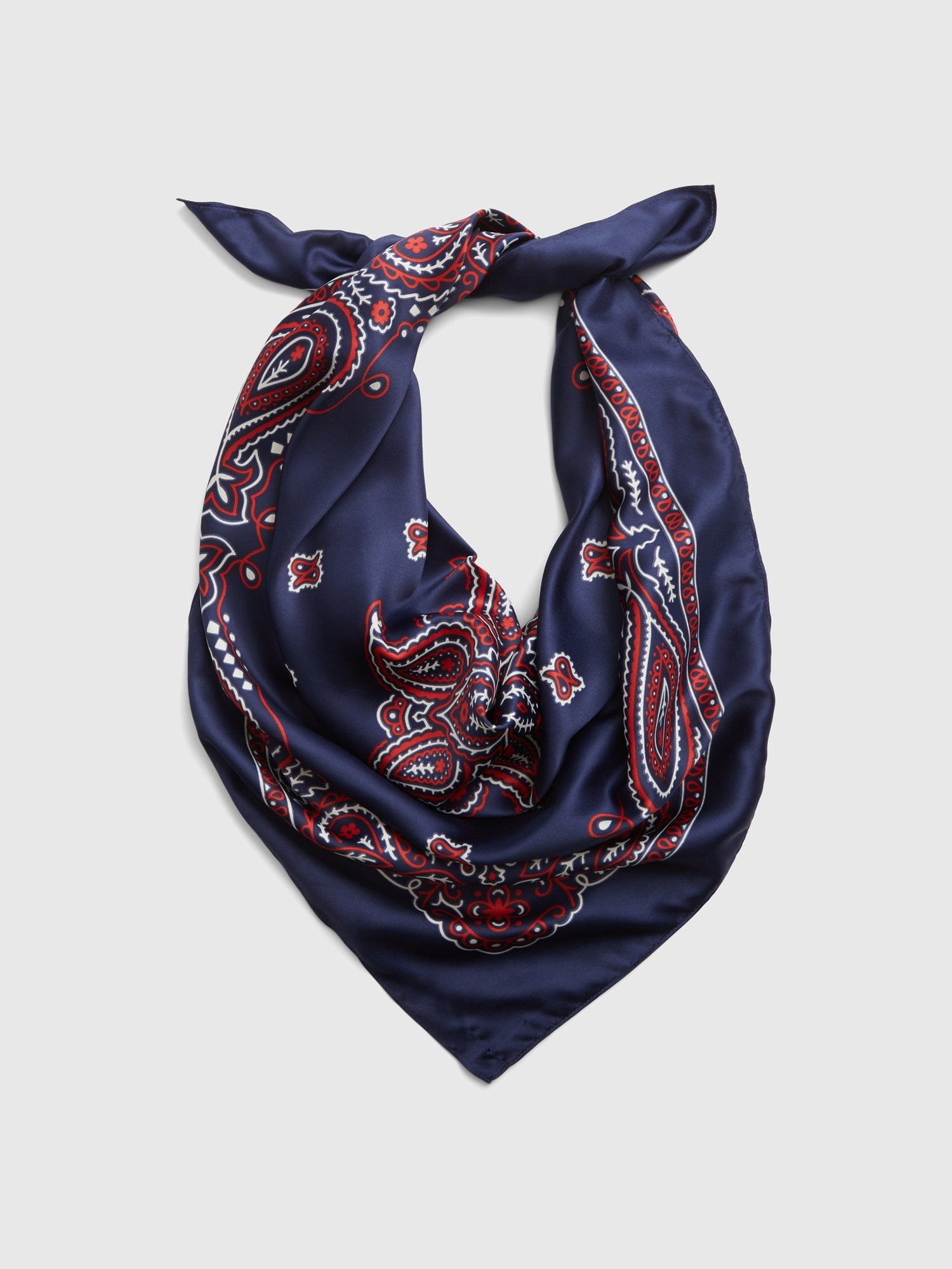 Gap Recycled Satin Scarf blue. 1