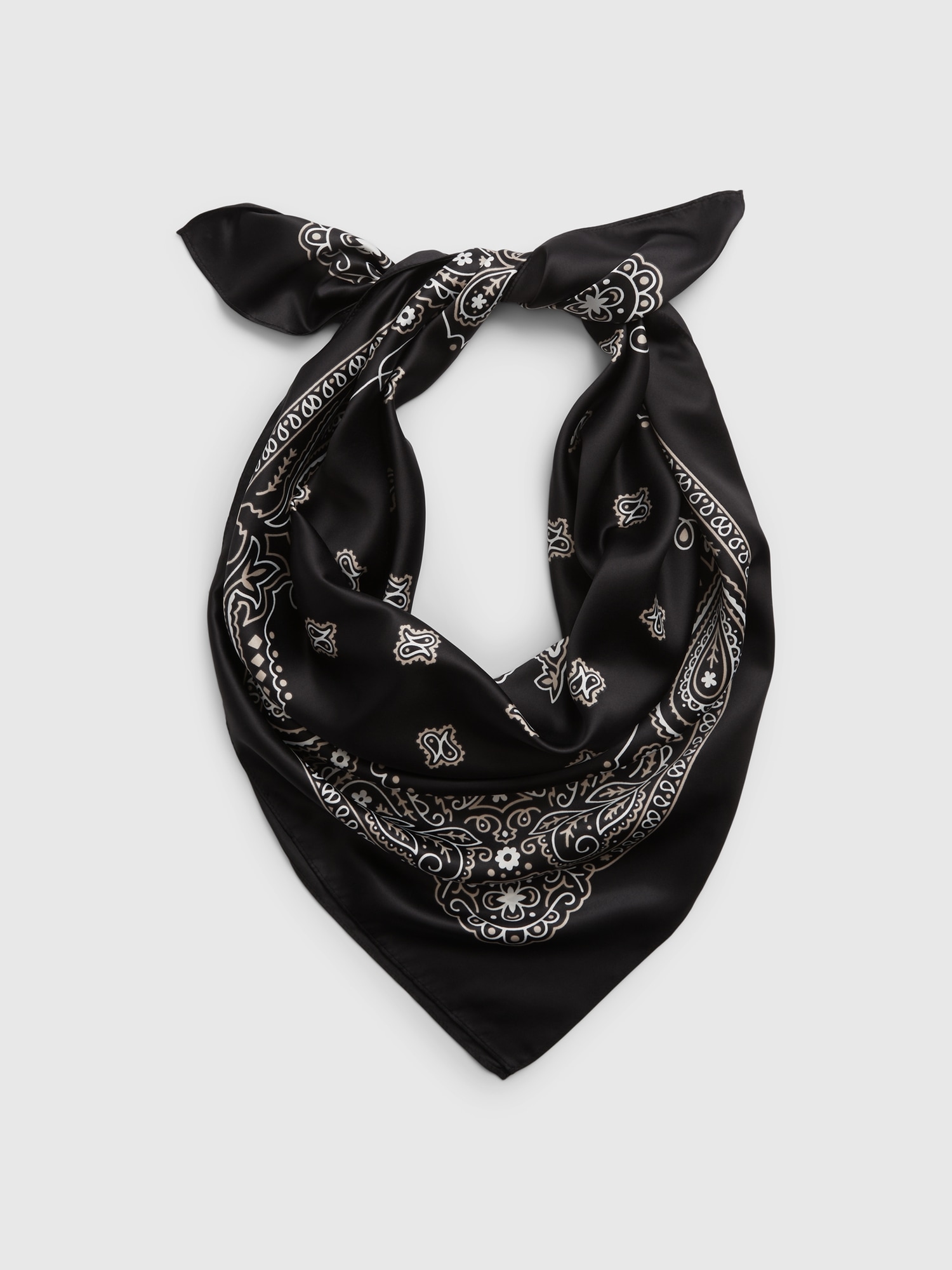 Gap Recycled Satin Scarf black. 1