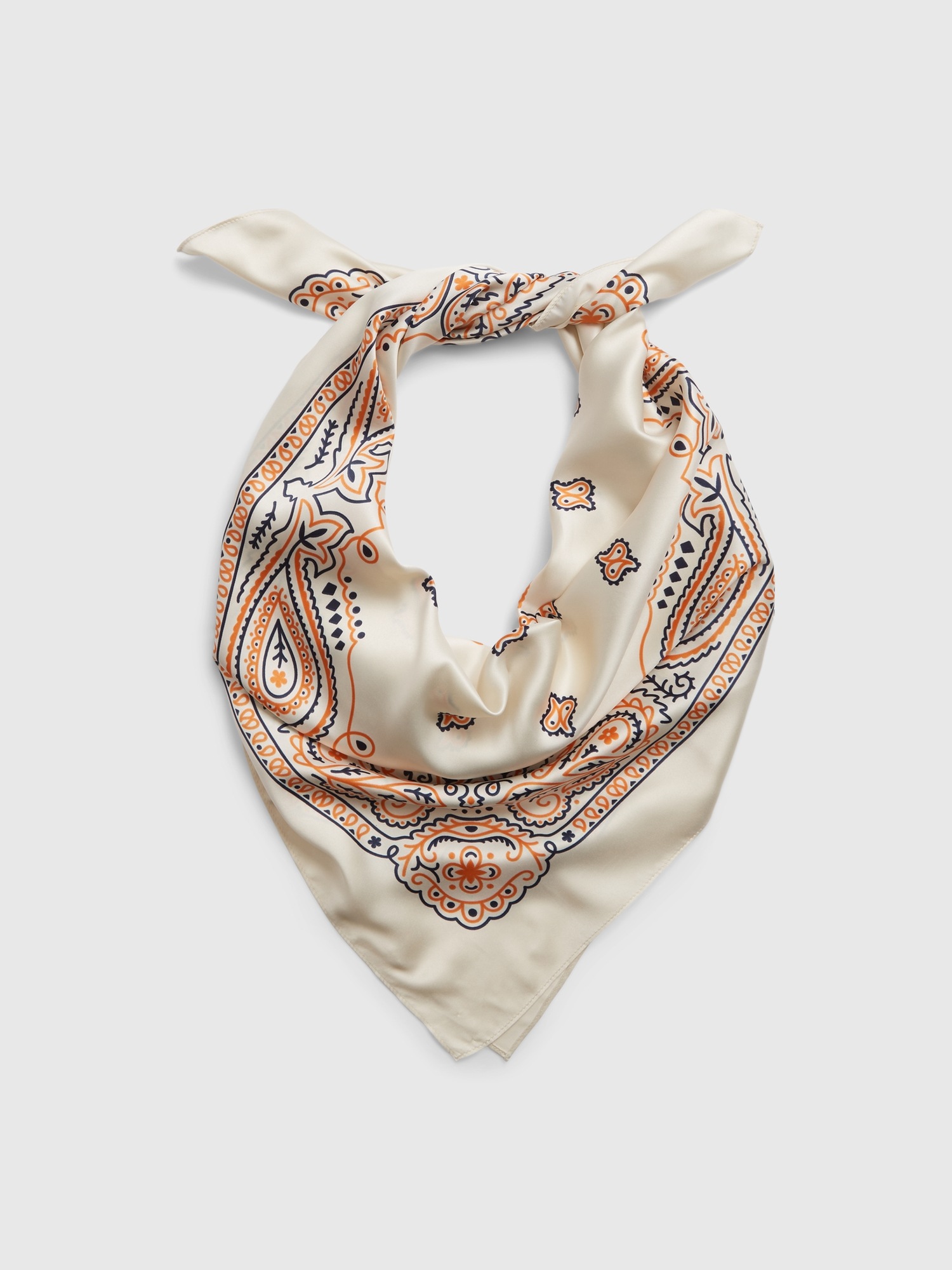 Gap Recycled Satin Scarf beige. 1