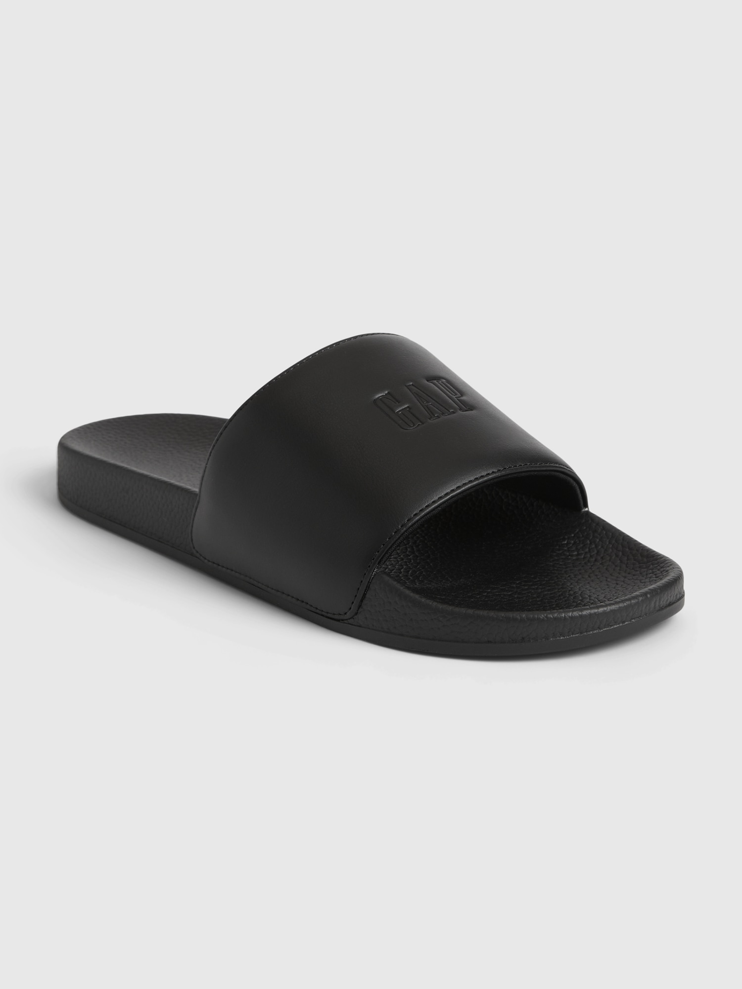 Gap Logo Pool Slides black. 1