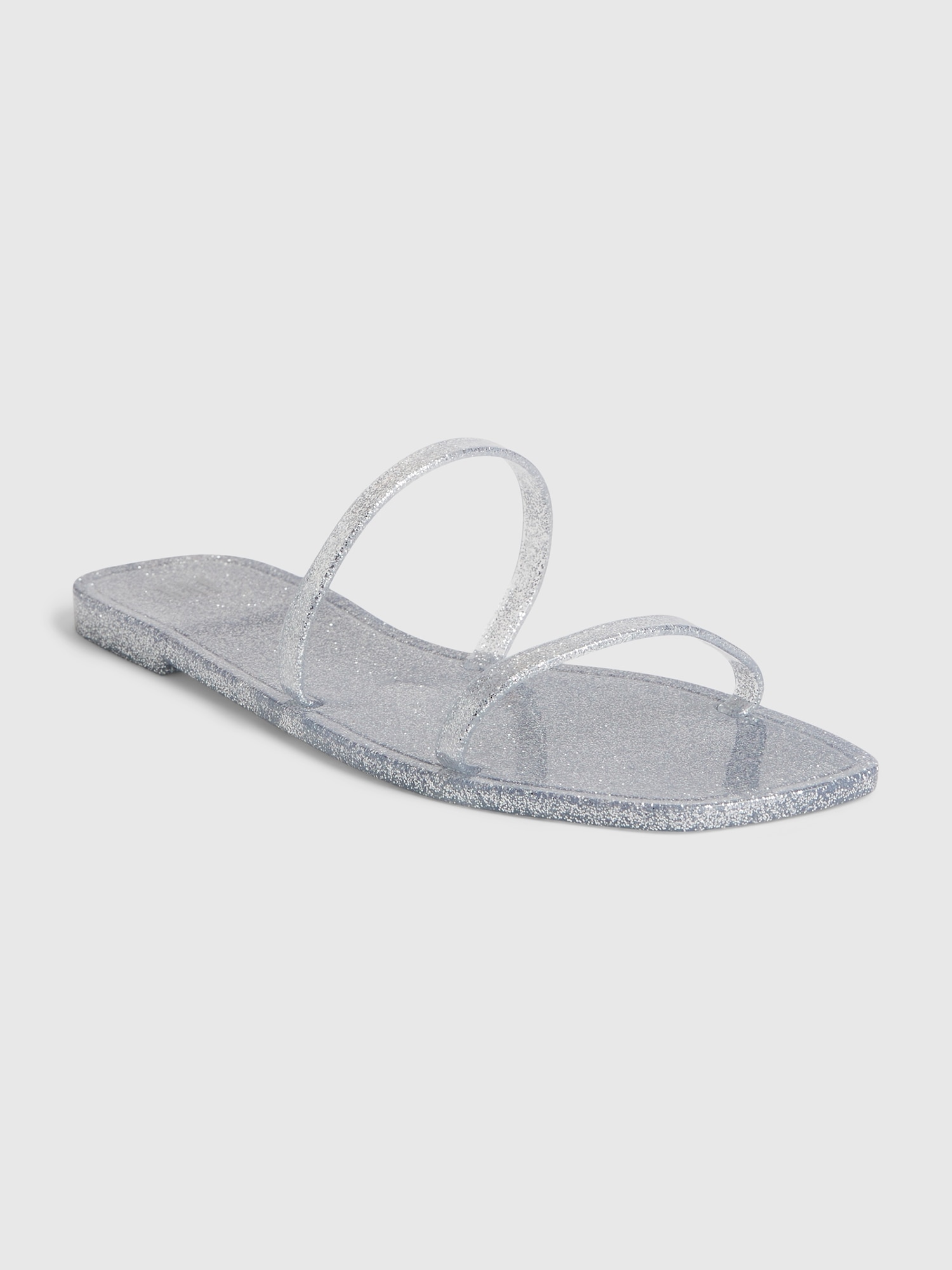 Gap Two-Strap Jelly Sandals silver. 1