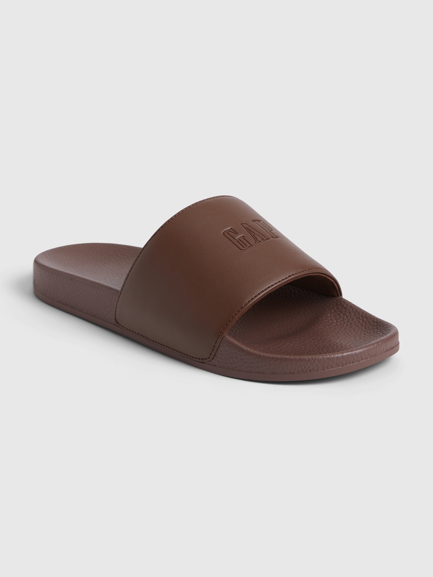 Gap Logo Pool Slides brown. 1