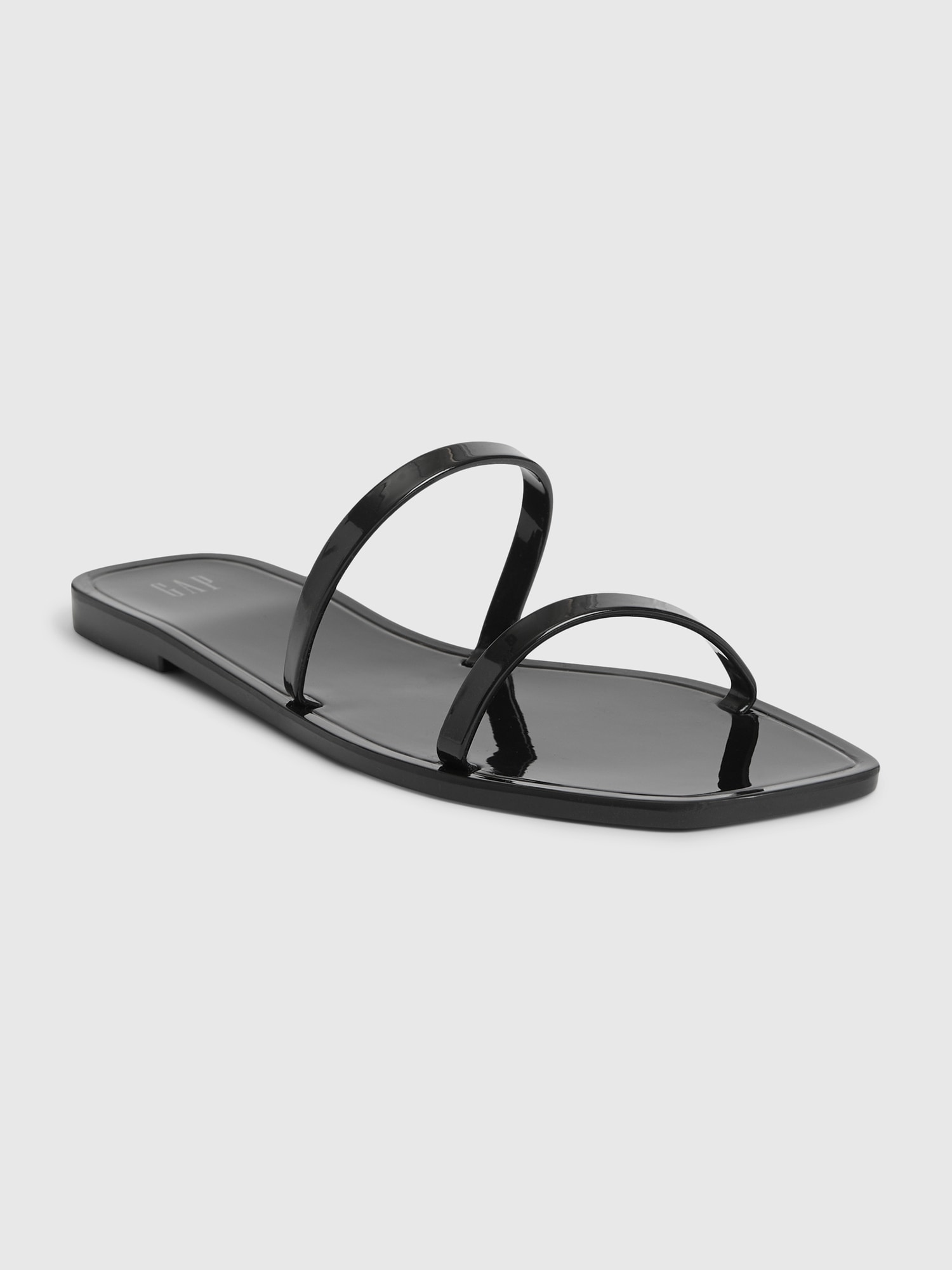 Gap Two-Strap Jelly Sandals black. 1