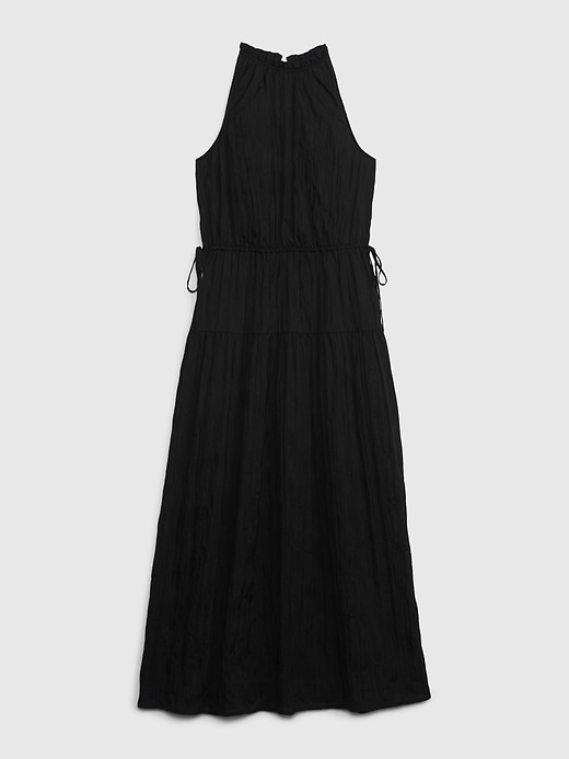 Satin High Neck Midi Dress Gap