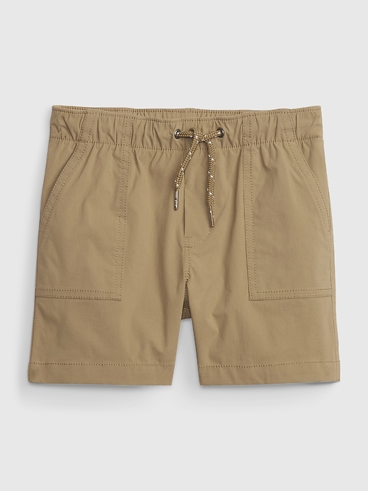1 of 8 showing, with the color pecan beige of product Toddler Hybrid Pull-On Shorts
