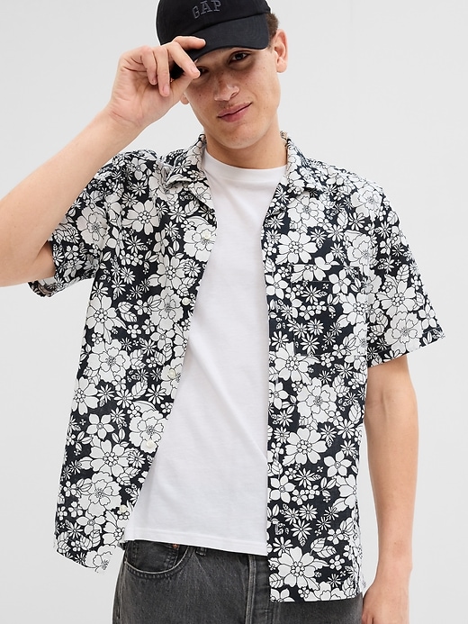 View large product image 1 of 1. Linen-Cotton Vacay Shirt