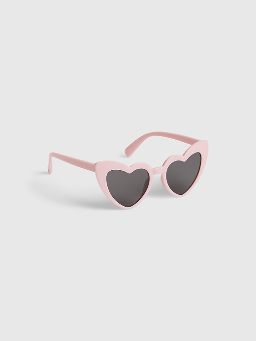 1 of 8 showing, with the color pink hearts of product Toddler Sunglasses