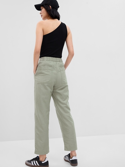 Image number 2 showing, Linen-Cotton Pull-On Pants