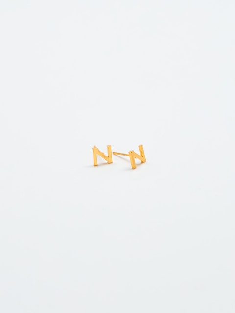 Admiral Row Gold Initial Earrings