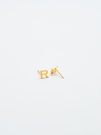 Image number 2 showing, Admiral Row Gold Initial Earrings