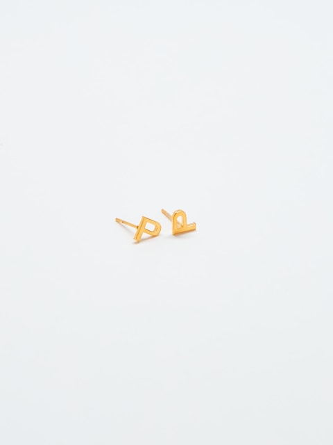 Admiral Row Gold Initial Earrings